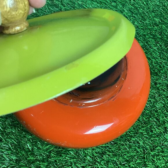 Vintage Mushroom Fondue Set Orange Green - Picture 13 of 16